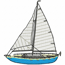 Boats Embroidery Design 4 Boats Embroidery Design 4